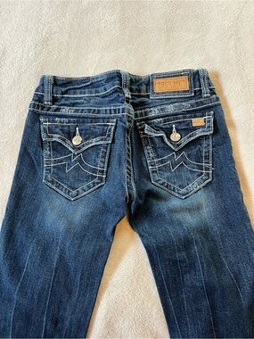 Miss Me Irene Dark Wash Bootcut Jeans with Flap Back Pockets